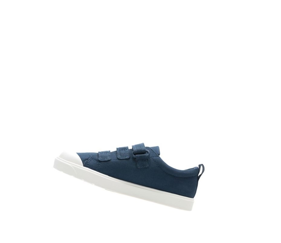 Chaussures Casual Clarks City Flare Lo Fille Bleu Marine | VZLD37019