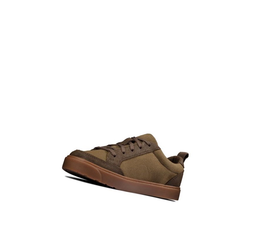 Chaussures Casual Clarks City Fresh Textile Garcon Vert Olive | DFAC36149