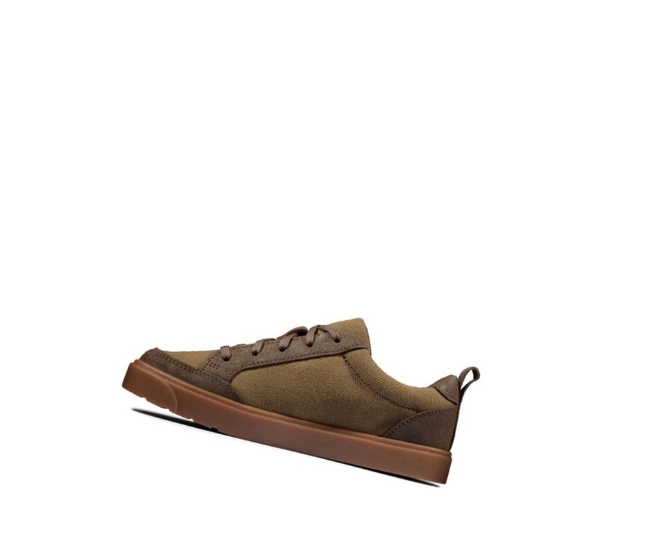 Chaussures Casual Clarks City Fresh Textile Fille Vert Olive | DWKM12409