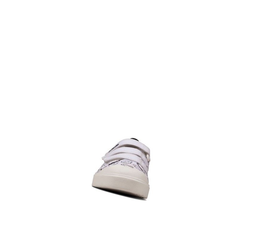 Chaussures Casual Clarks City Glove Garcon Blanche | KIMD78542