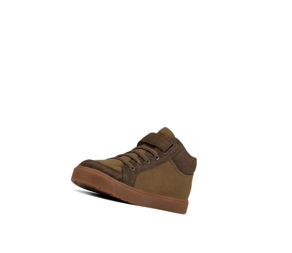 Chaussures Casual Clarks City Hop Garcon Vert Olive | AVQD46912