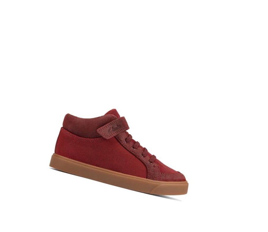 Chaussures Casual Clarks City Hop Garcon Bordeaux | SHFT58630