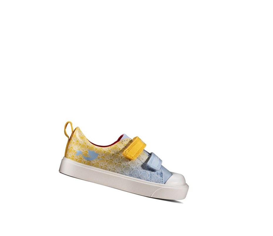 Chaussures Casual Clarks City Shell Fille Jaune | CFLQ06742