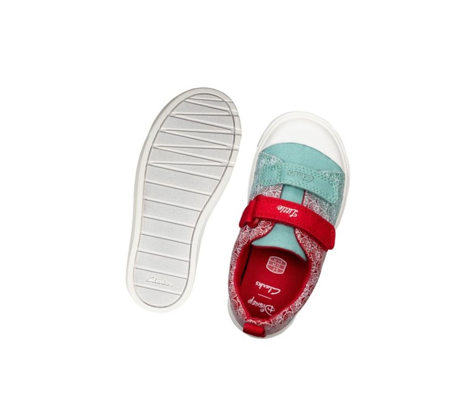 Chaussures Casual Clarks City Shell Fille Rouge | POET01937