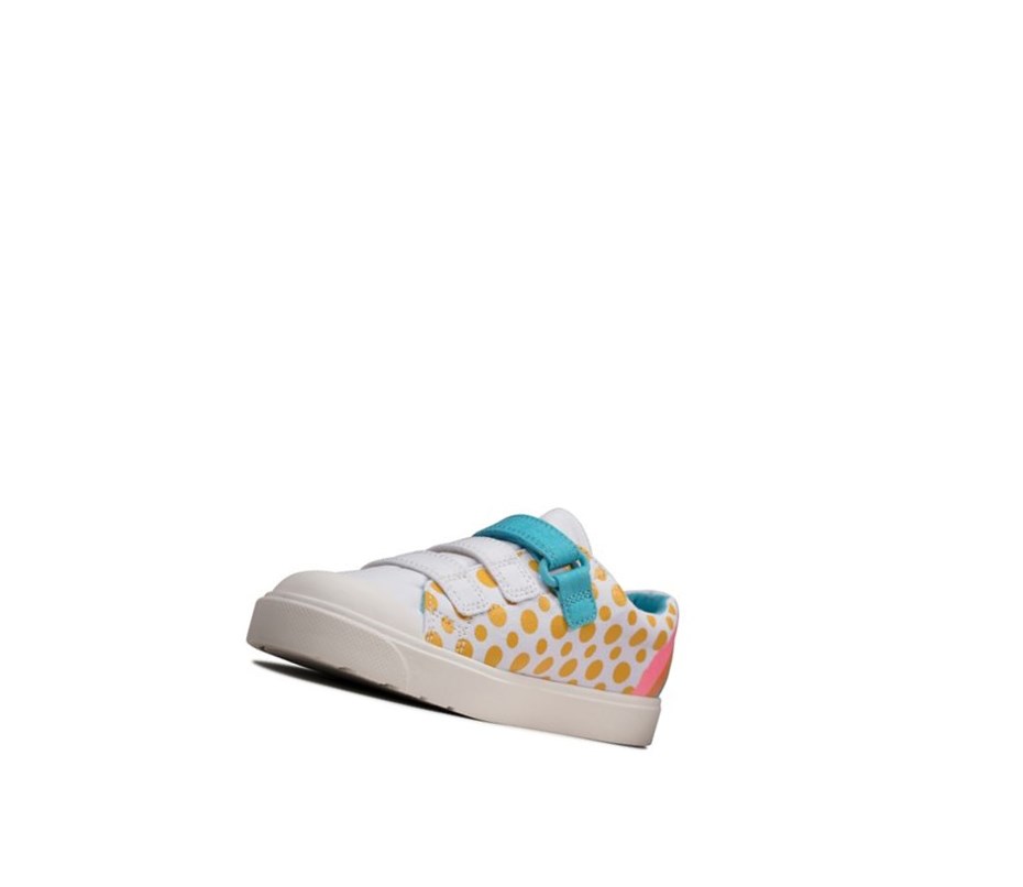 Chaussures Casual Clarks City Vibe Fille Blanche | KQNI75428