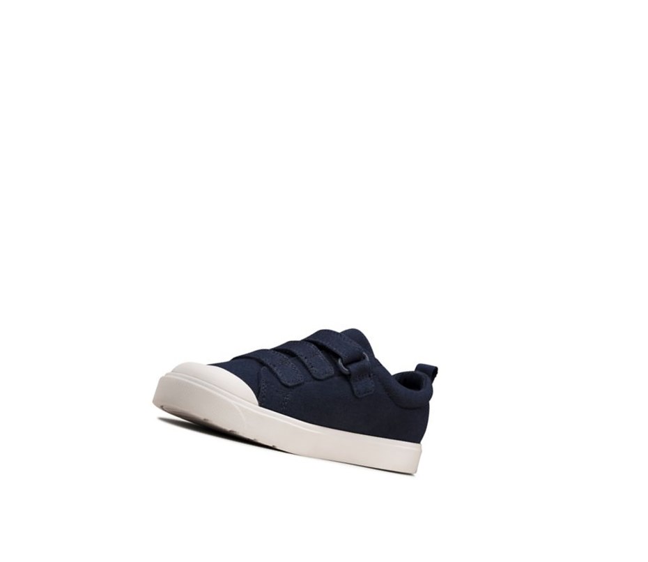 Chaussures Casual Clarks City Vibe Fille Bleu Marine | XDBZ28561