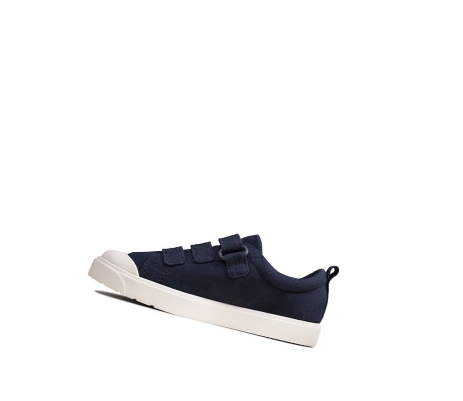 Chaussures Casual Clarks City Vibe Fille Bleu Marine | XDBZ28561