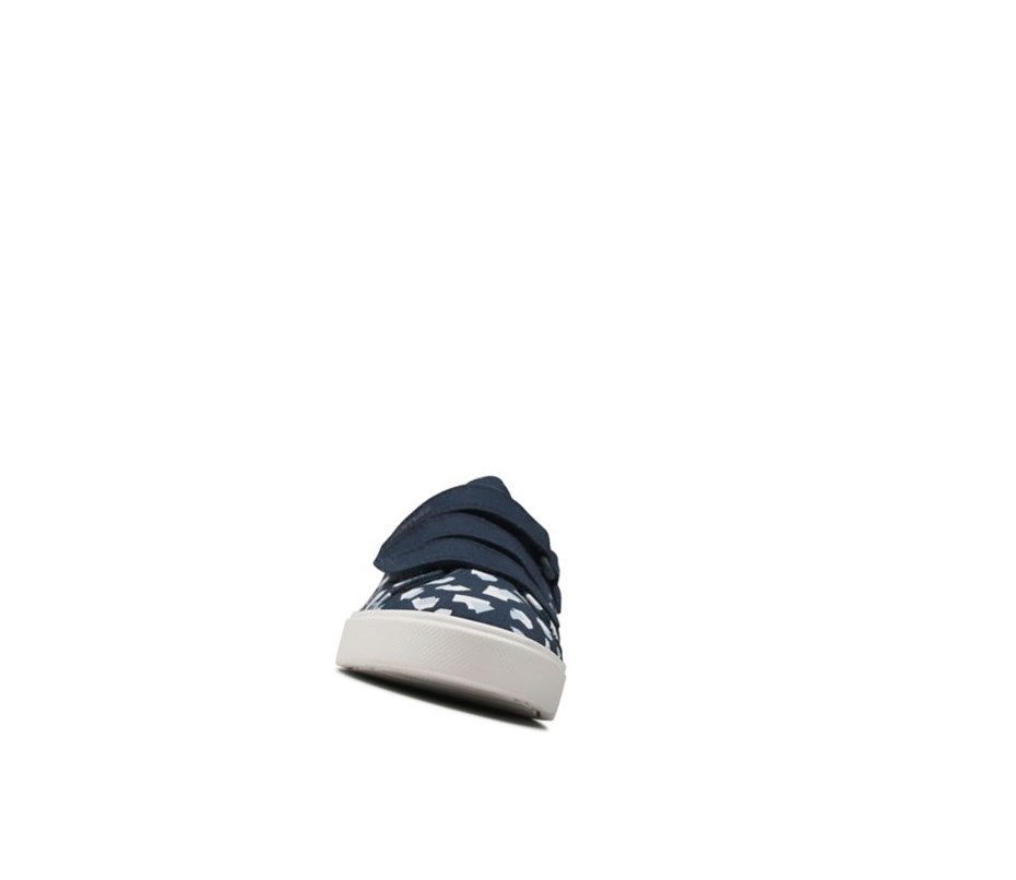 Chaussures Casual Clarks City Vibe Print Garcon Bleu Marine | FXAZ12530