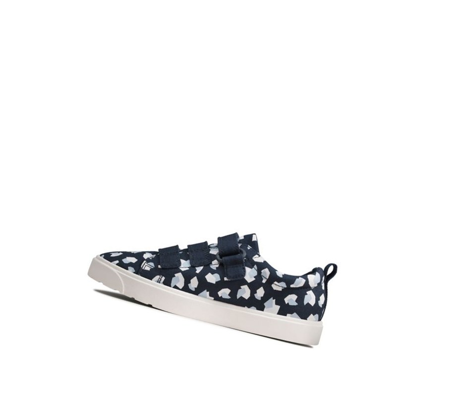 Chaussures Casual Clarks City Vibe Print Garcon Bleu Marine | FXAZ12530