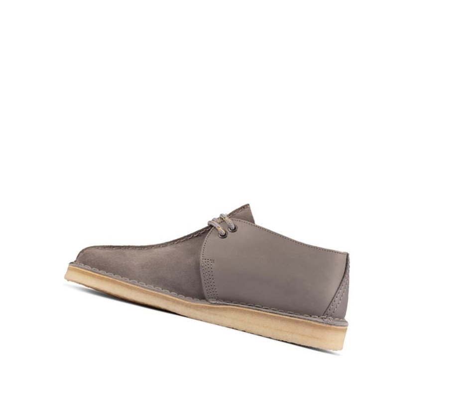 Chaussures Casual Clarks Desert Trek Daim Homme Bleu Grise | TBPG49351