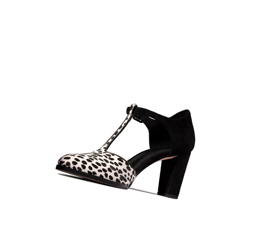 Chaussures Casual Clarks Kaylin 85 T Bar Print Femme Leopard | RUKP67980