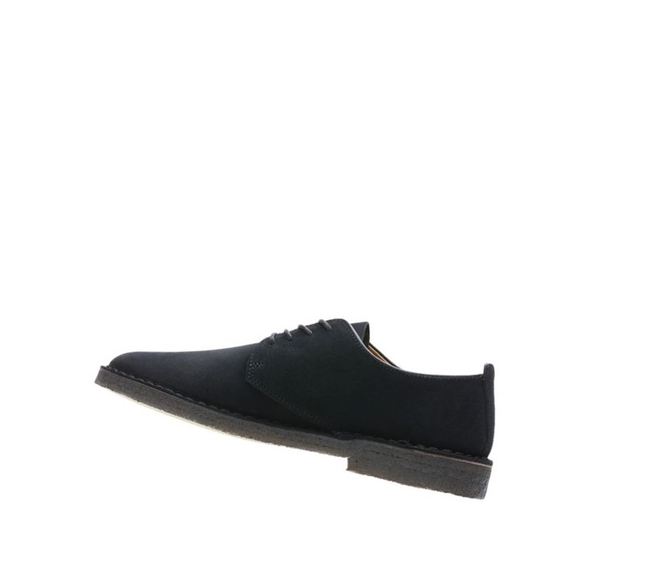 Chaussures Casual Clarks London Daim Homme Noir | SPZR89250