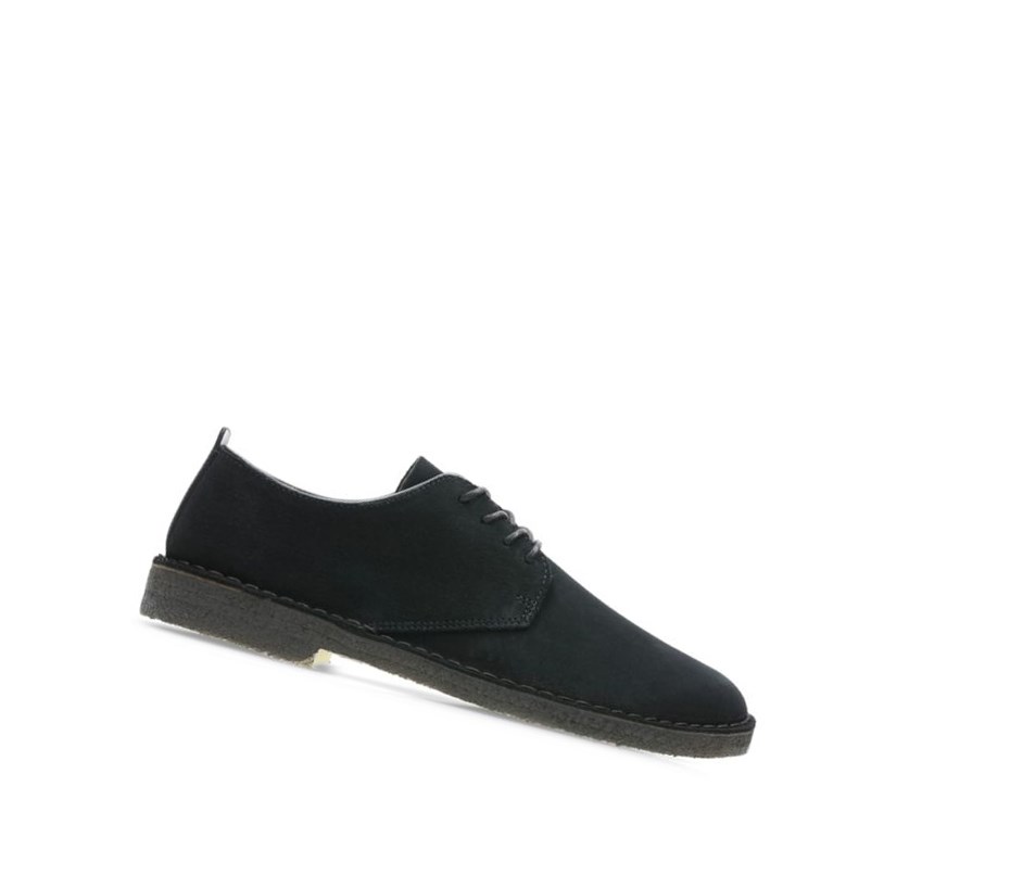 Chaussures Casual Clarks London Daim Homme Noir | SPZR89250