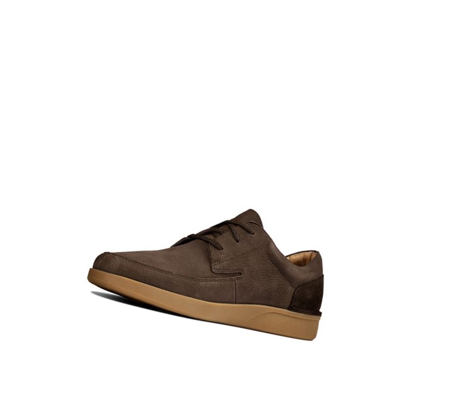 Chaussures Casual Clarks Oakland Craft Nubuck Daim Homme Marron Foncé | MCZX70695