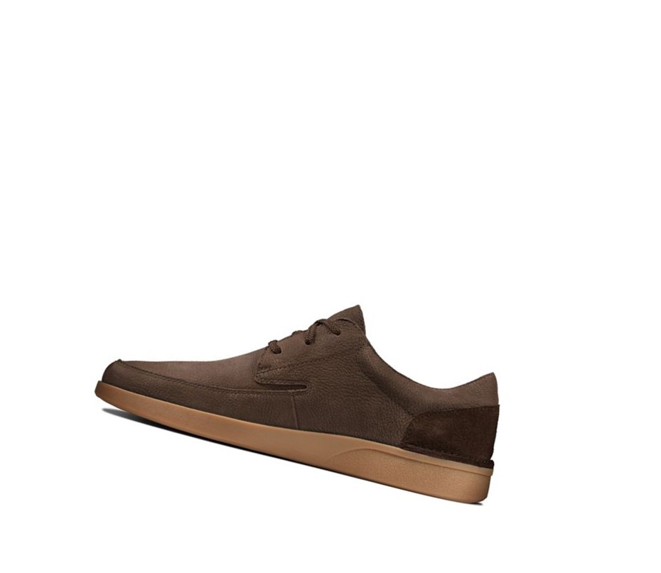 Chaussures Casual Clarks Oakland Craft Nubuck Daim Homme Marron Foncé | MCZX70695