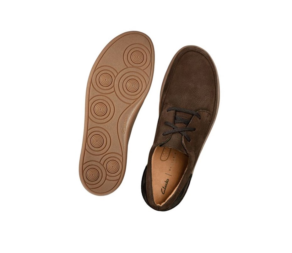 Chaussures Casual Clarks Oakland Craft Nubuck Daim Homme Marron Foncé | MCZX70695