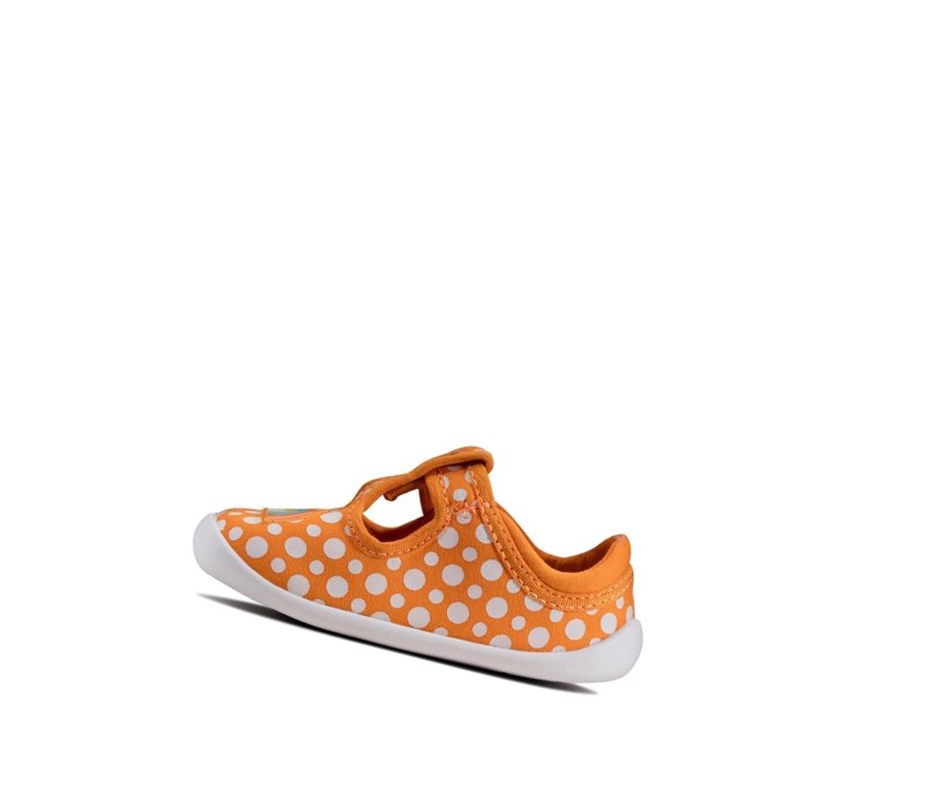 Chaussures Casual Clarks Roamer Sun T-bar Garcon Orange | KOAC69738