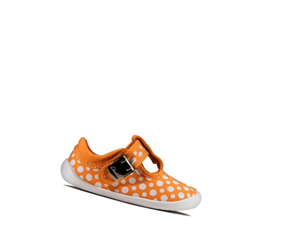 Chaussures Casual Clarks Roamer Sun T-bar Fille Orange | OKHS69542