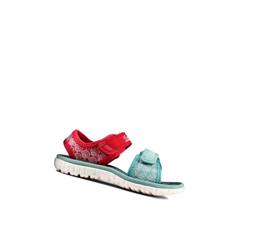 Chaussures Casual Clarks Surfing Sea Fille Rouge | FQUS53712