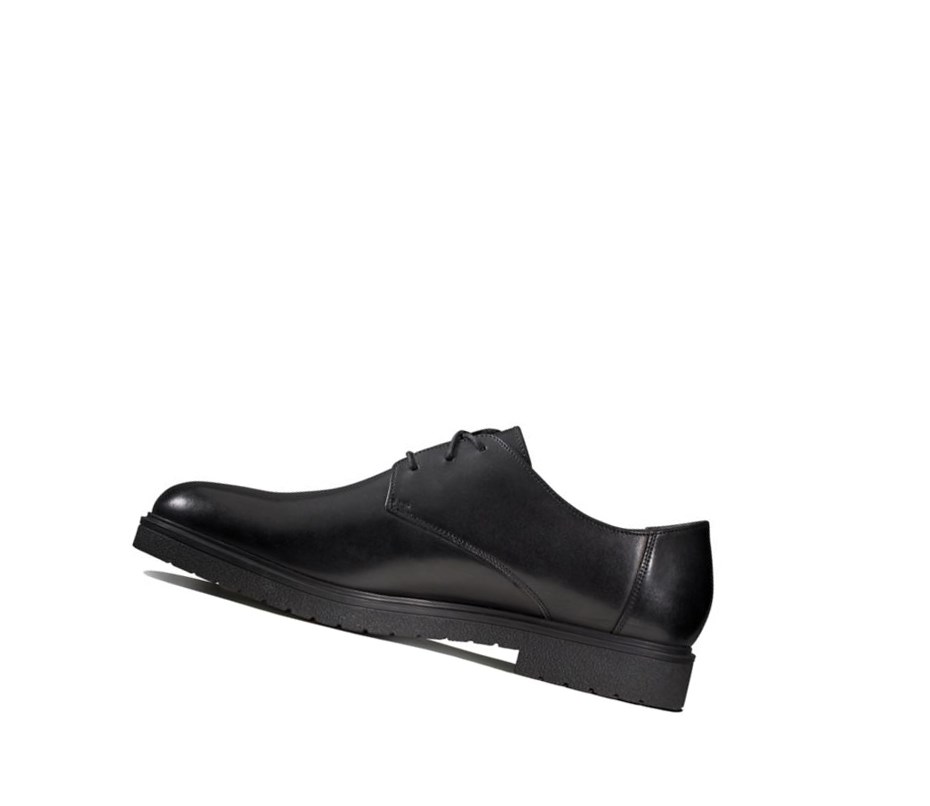 Chaussures Cuir Clarks Ashcroft Plain Cuir Homme Noir | JROD59042