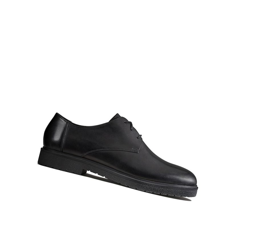 Chaussures Cuir Clarks Ashcroft Plain Cuir Homme Noir | JROD59042