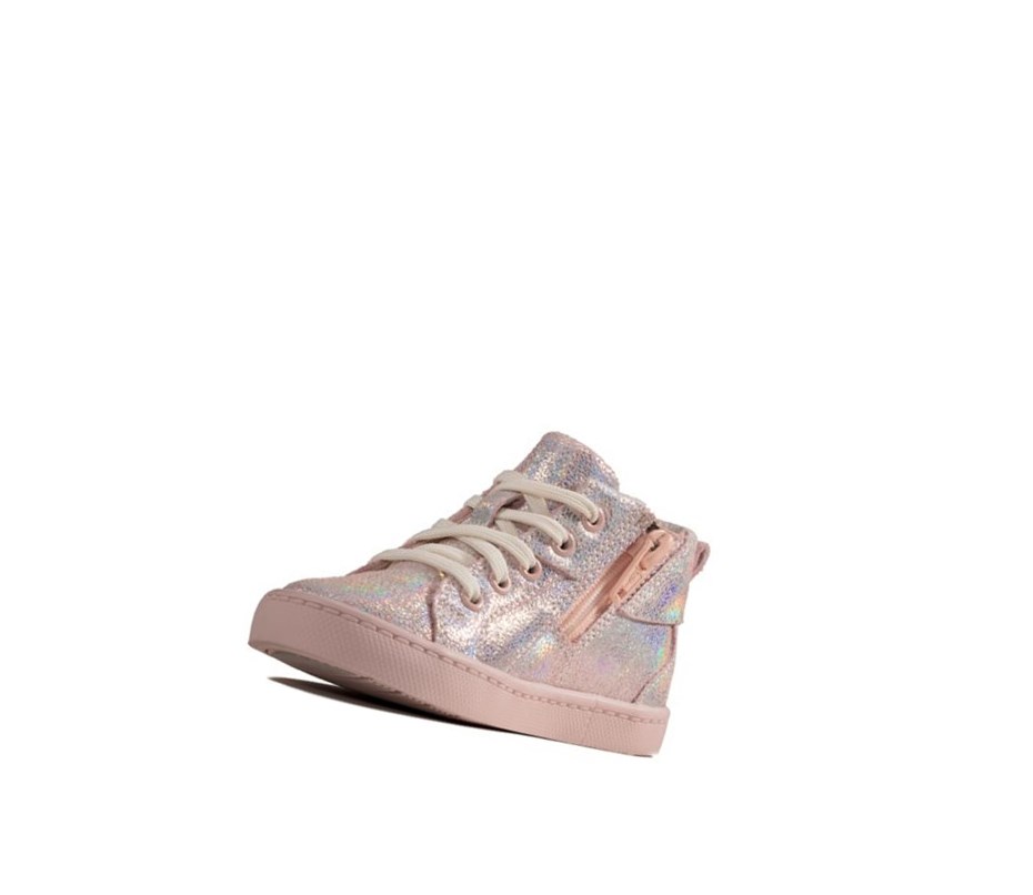 Chaussures Cuir Clarks City Oasis Cuir Garcon Rose | KSXT41976