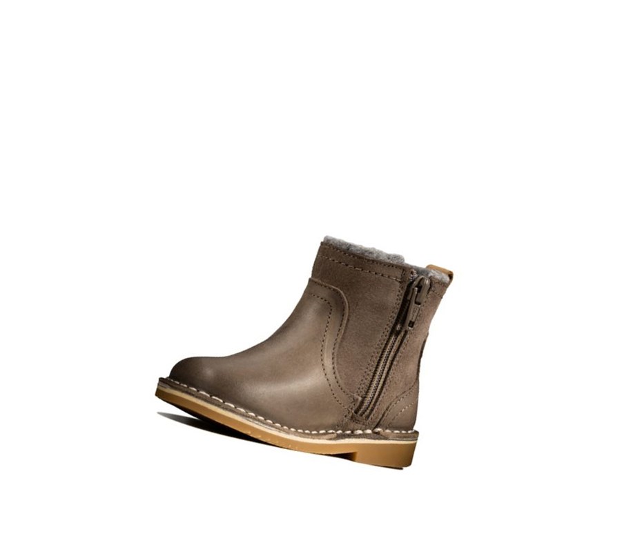 Chaussures Cuir Clarks Comet Frost Cuir Fille Marron | DFPQ92356