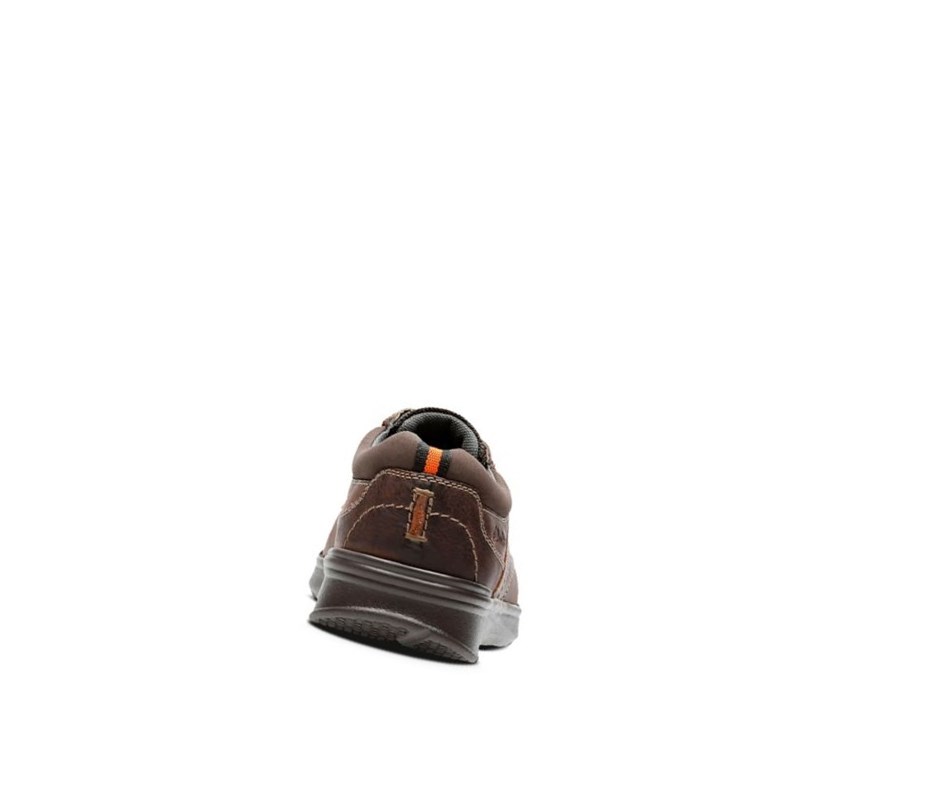 Chaussures Cuir Clarks Cotrell Edge Oily Cuir Larges Fit Homme Marron | JKTE45931