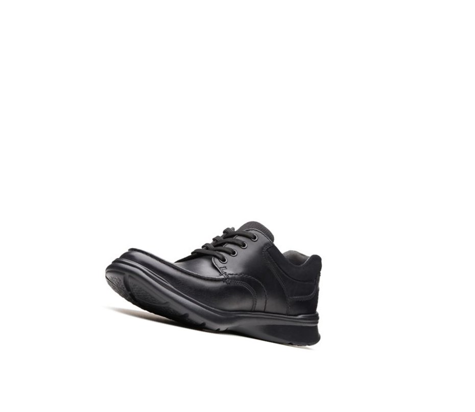 Chaussures Cuir Clarks Cotrell Edge Smooth Cuir Homme Noir | DHZN10862