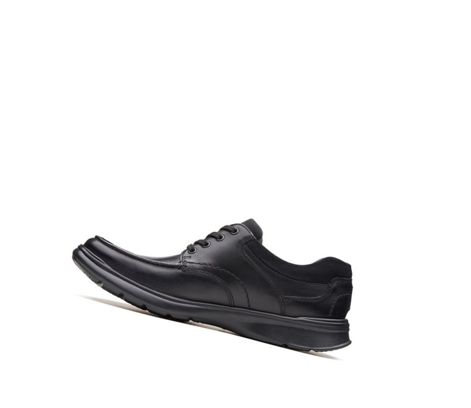 Chaussures Cuir Clarks Cotrell Edge Smooth Cuir Homme Noir | DHZN10862