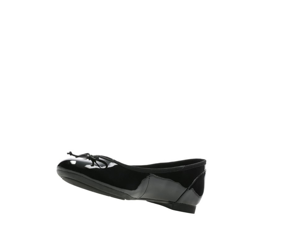 Chaussures Cuir Clarks Couture Bloom Vernis Larges Fit Femme Noir | TQYA36789