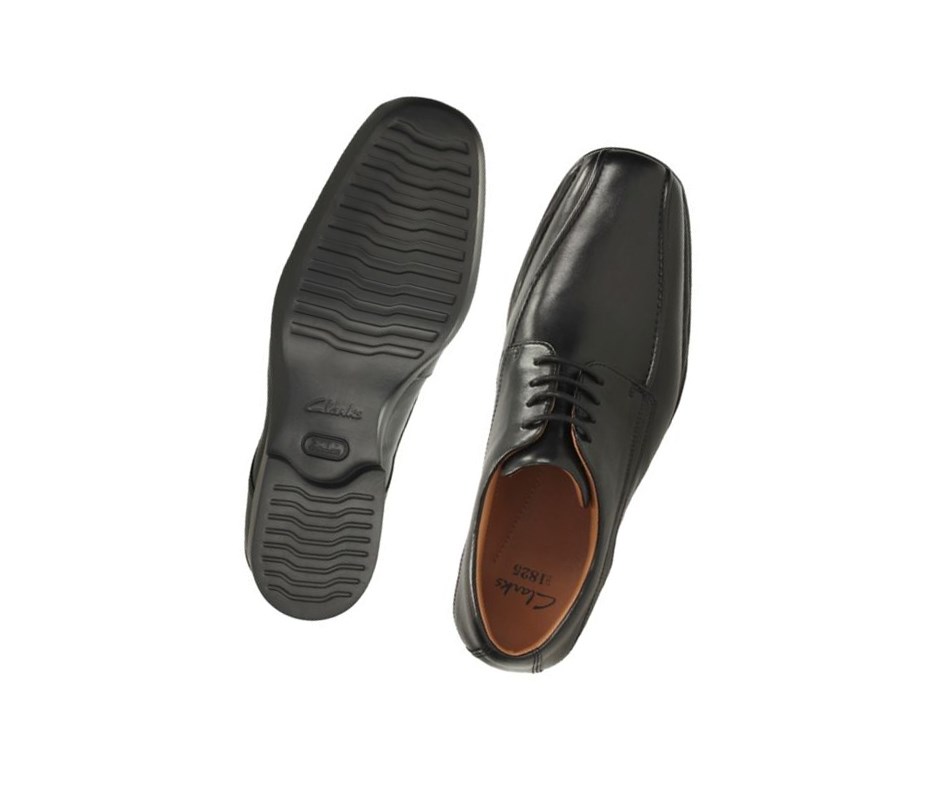 Chaussures Cuir Clarks Francis Air Cuir Homme Noir | FABW37165