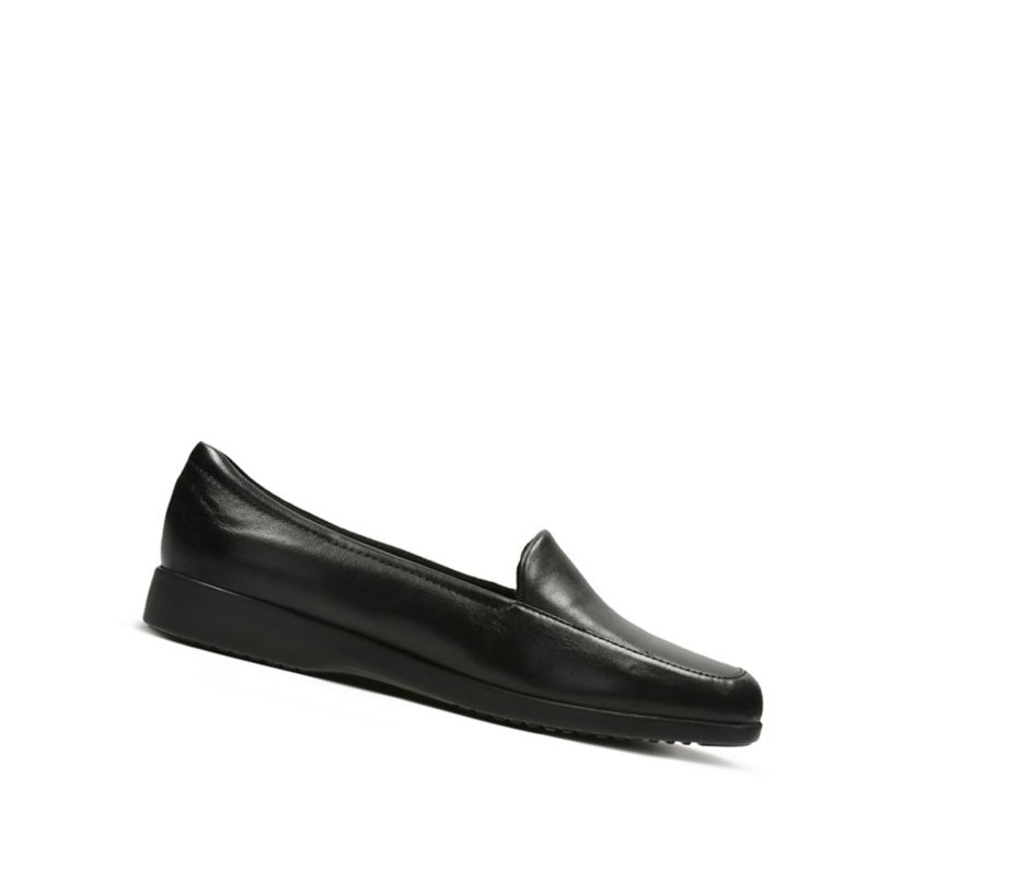 Chaussures Cuir Clarks Georgia Cuir Femme Noir | QKWC29810