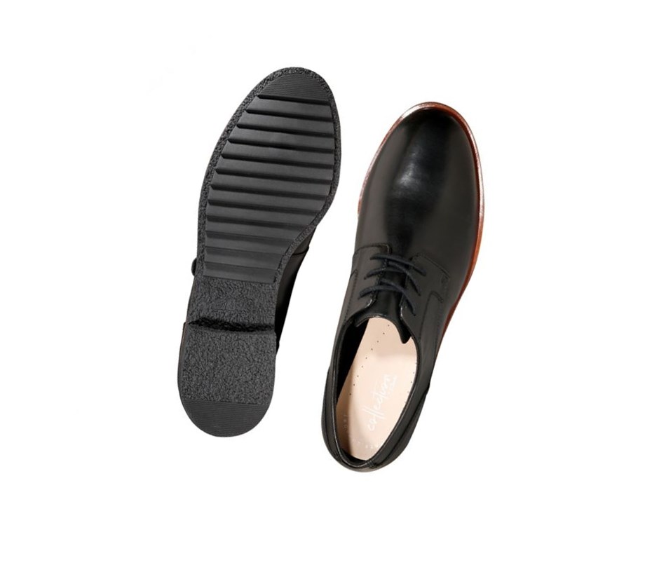 Chaussures Cuir Clarks Griffin Lane Cuir Femme Noir | LJCW91860