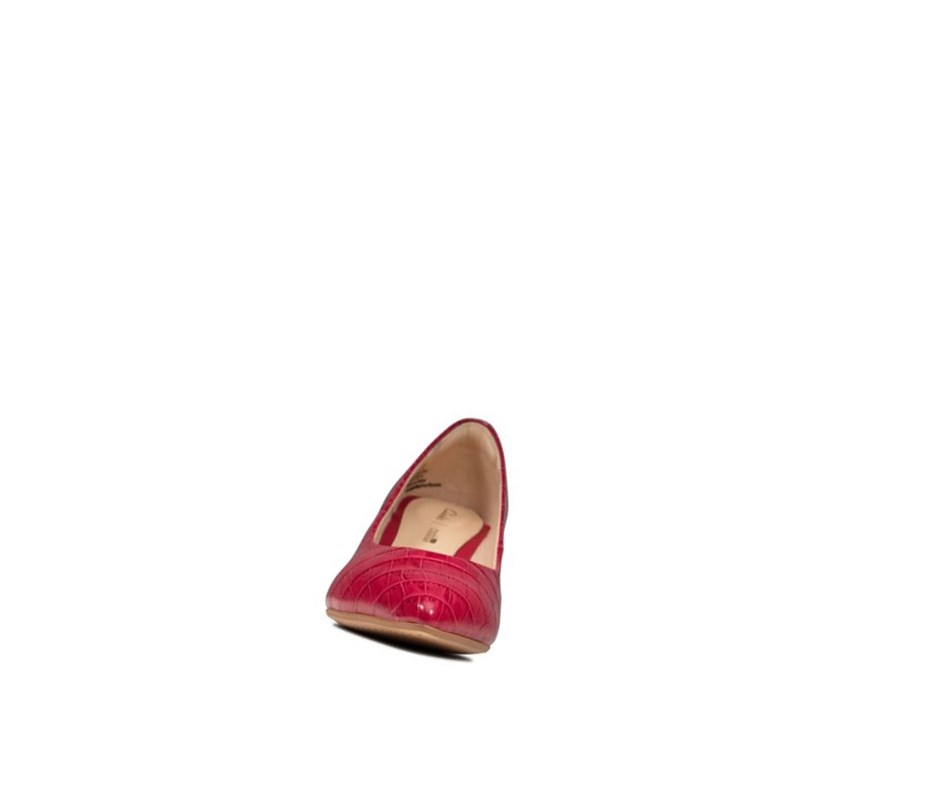 Chaussures Cuir Clarks Laina 55 Cuir Larges Fit Femme Fushia | OSZP79348