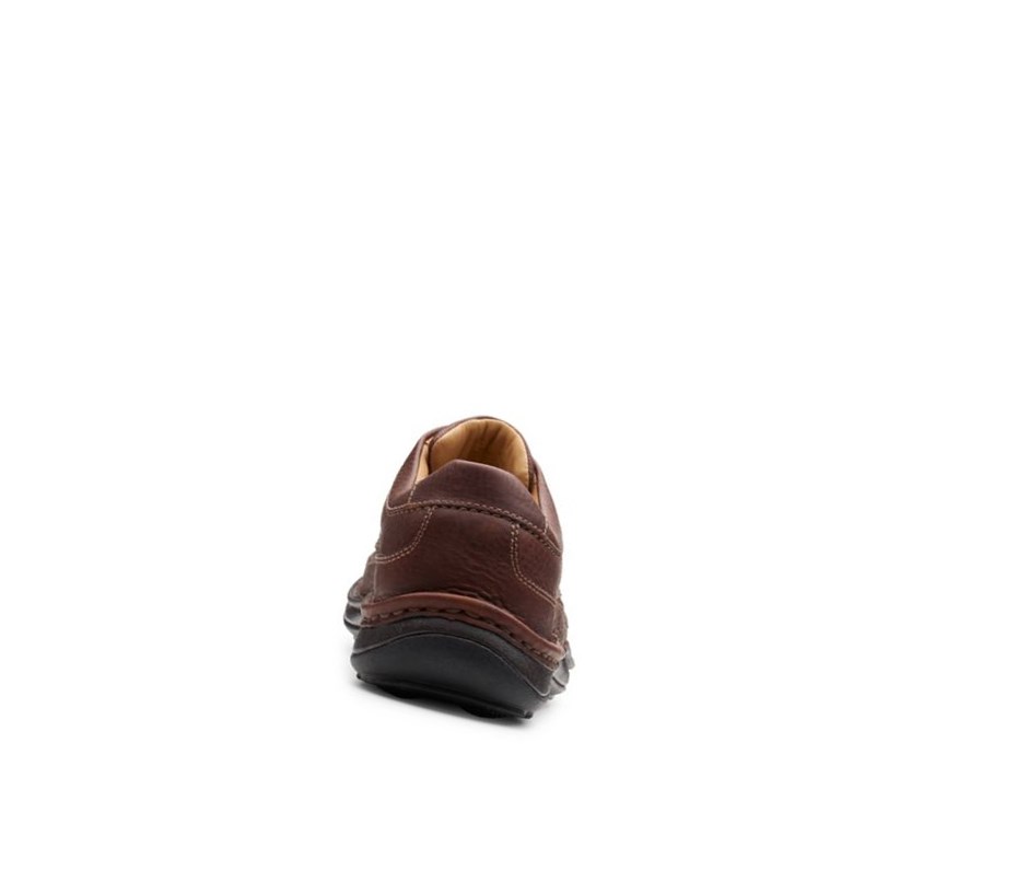 Chaussures Cuir Clarks Nature Three Cuir Homme Marron Foncé | PSZM41056