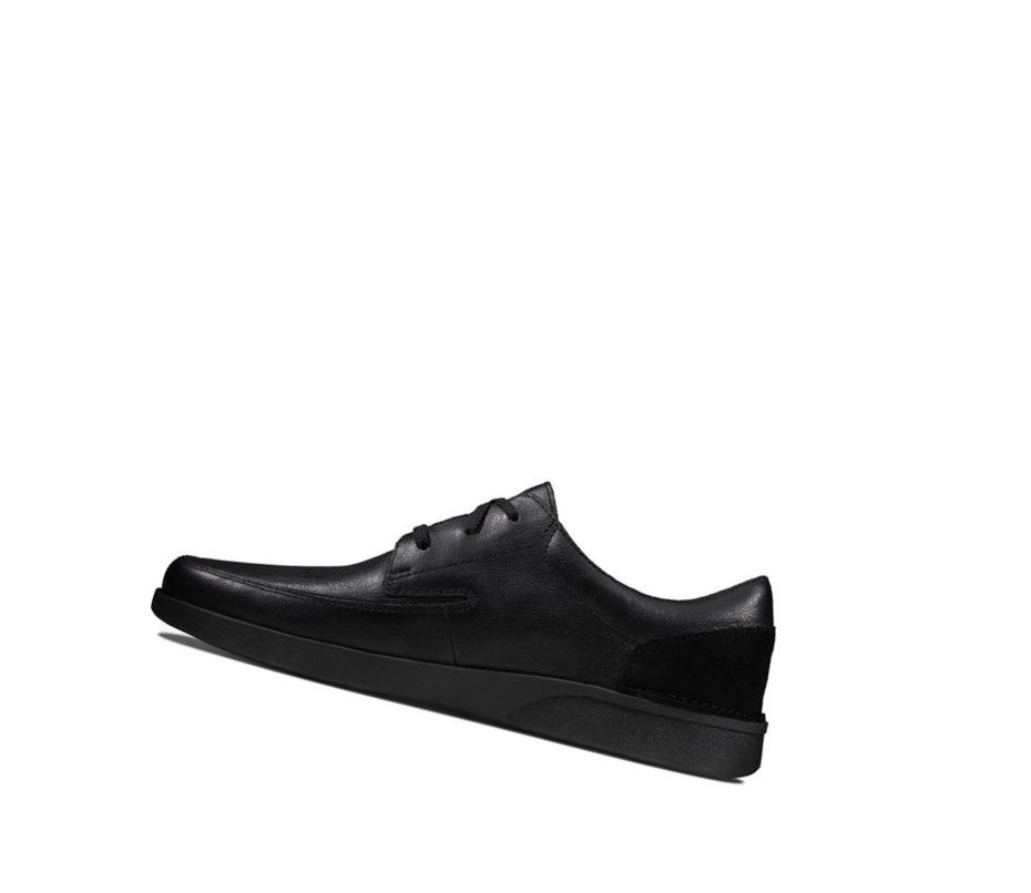 Chaussures Cuir Clarks Oakland Craft Cuir Homme Noir | GLFY36570