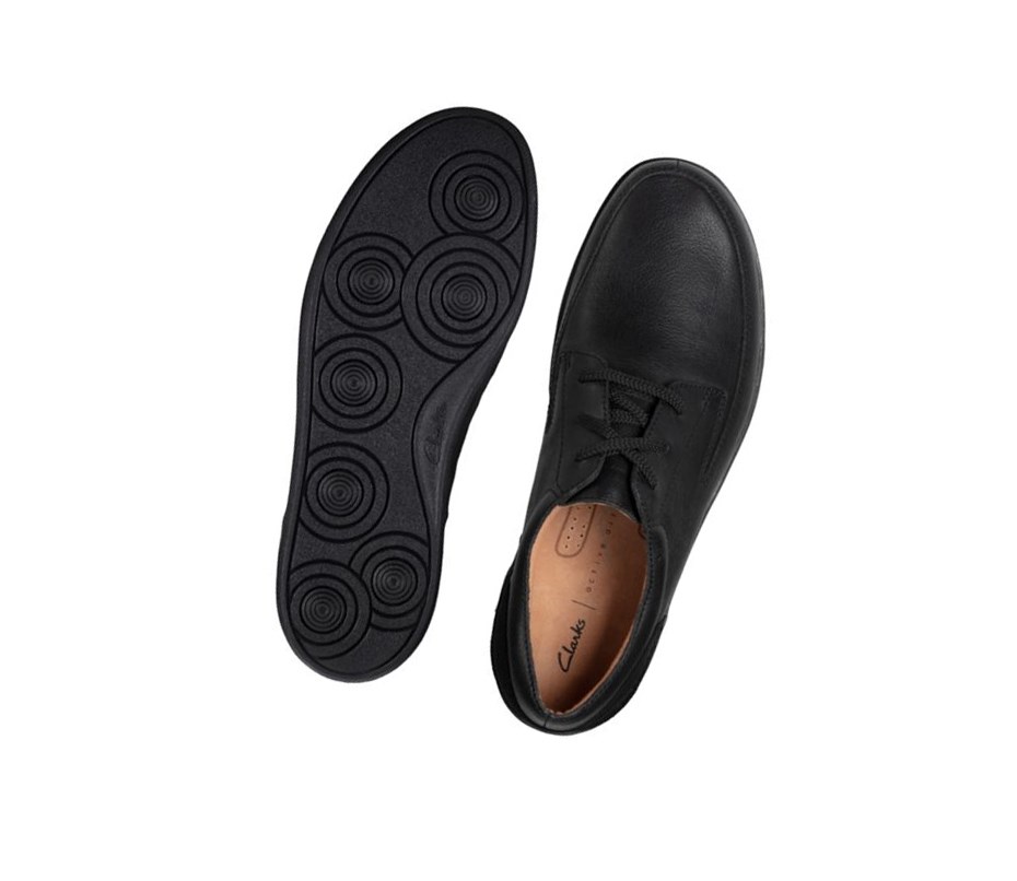 Chaussures Cuir Clarks Oakland Craft Cuir Homme Noir | GLFY36570