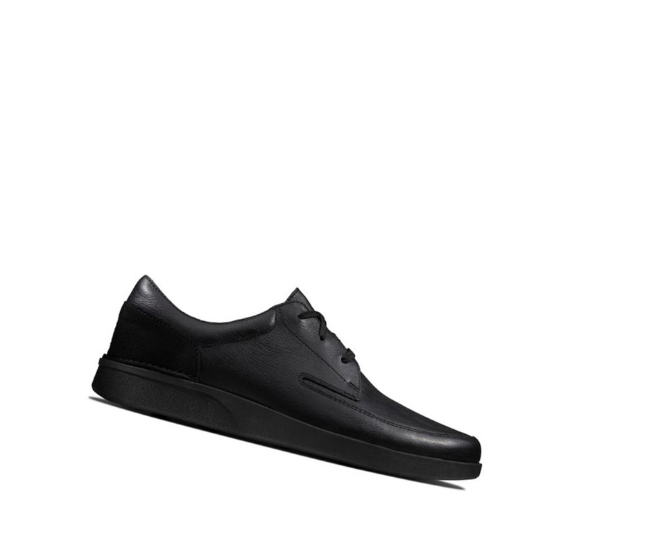 Chaussures Cuir Clarks Oakland Craft Cuir Homme Noir | GLFY36570