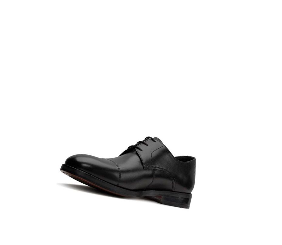 Chaussures Cuir Clarks Oliver Cap Cuir Homme Noir | MESA36470