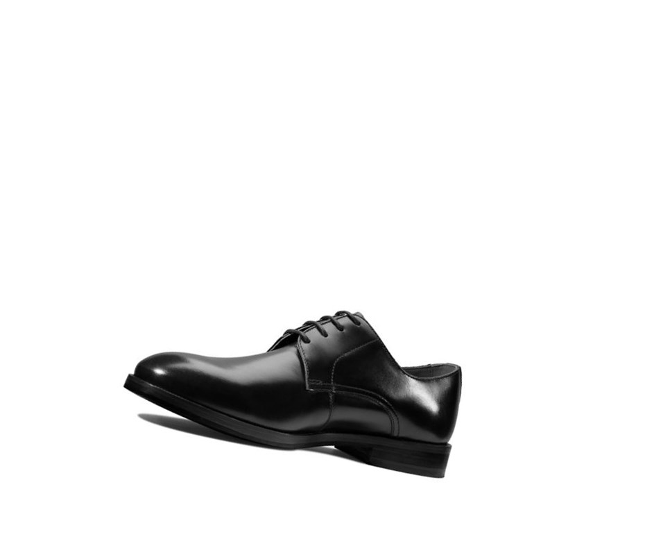 Chaussures Cuir Clarks Oliver Dentelle Cuir Homme Noir | PIYJ36491