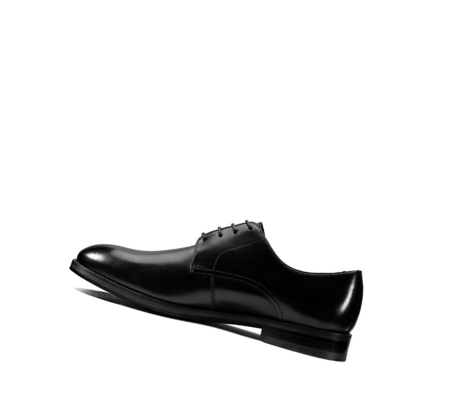 Chaussures Cuir Clarks Oliver Dentelle Cuir Homme Noir | PIYJ36491