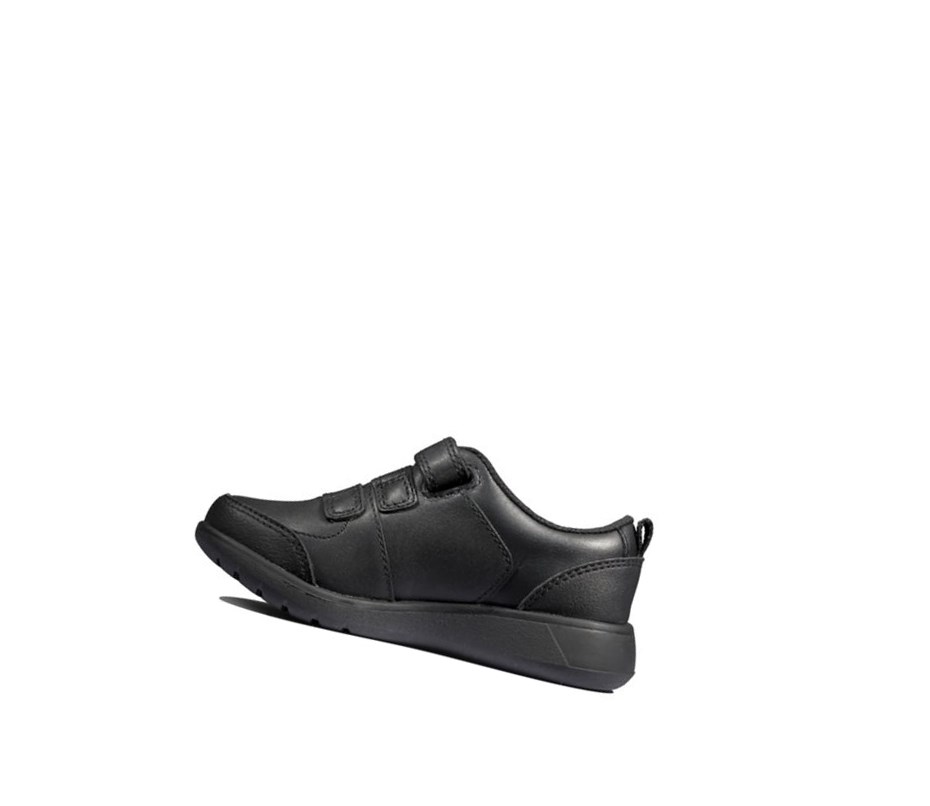 Chaussures Cuir Clarks Scape Sky Cuir Garcon Noir | IUWS62158