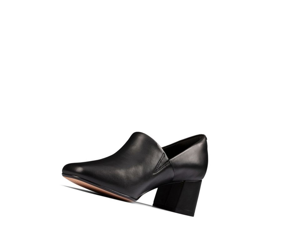 Chaussures Cuir Clarks Sheer Lily 2 Cuir Femme Noir | DJRT78260