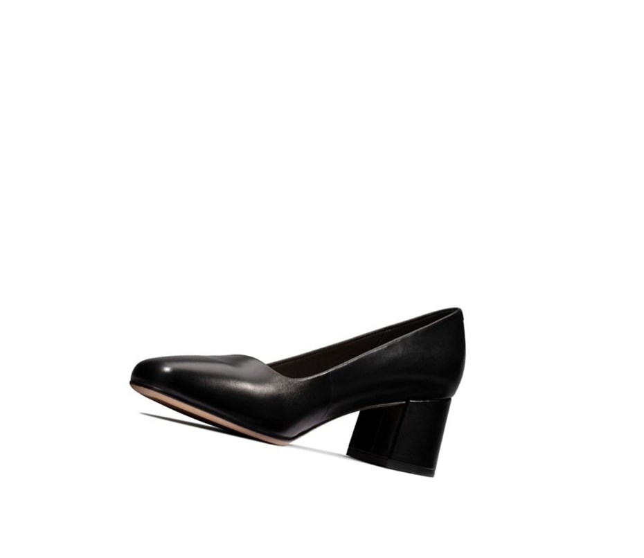 Chaussures Cuir Clarks Sheer Rose Cuir Femme Noir | ZFOM79358