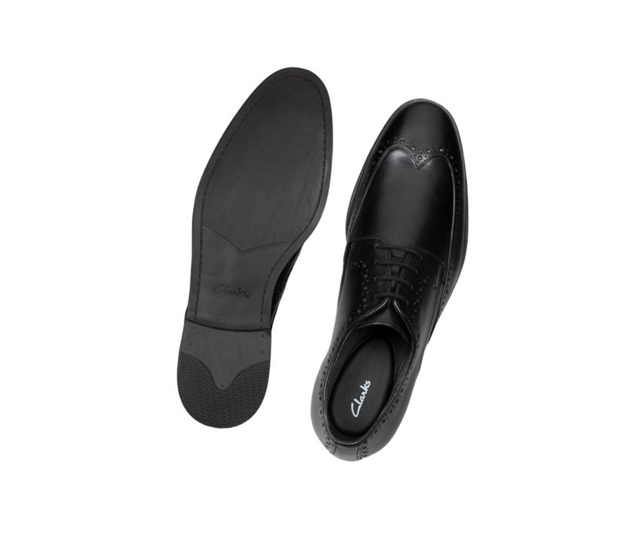 Chaussures Cuir Clarks Stanford Limit Cuir Homme Noir | XSML61807