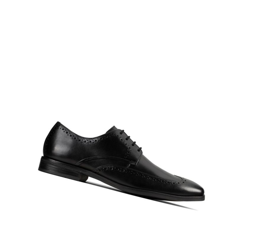 Chaussures Cuir Clarks Stanford Limit Cuir Homme Noir | XSML61807