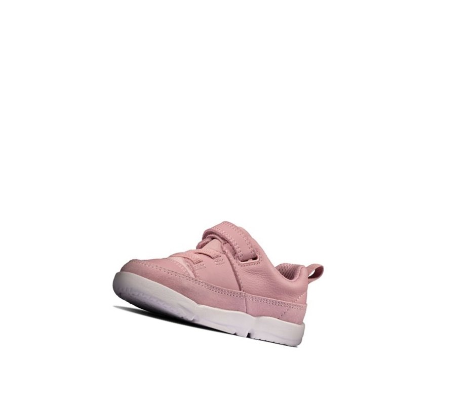 Chaussures Cuir Clarks Tri Craft Cuir Fille Rose | PTRG71386