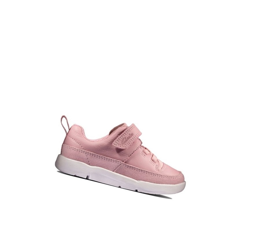 Chaussures Cuir Clarks Tri Craft Cuir Fille Rose | PTRG71386