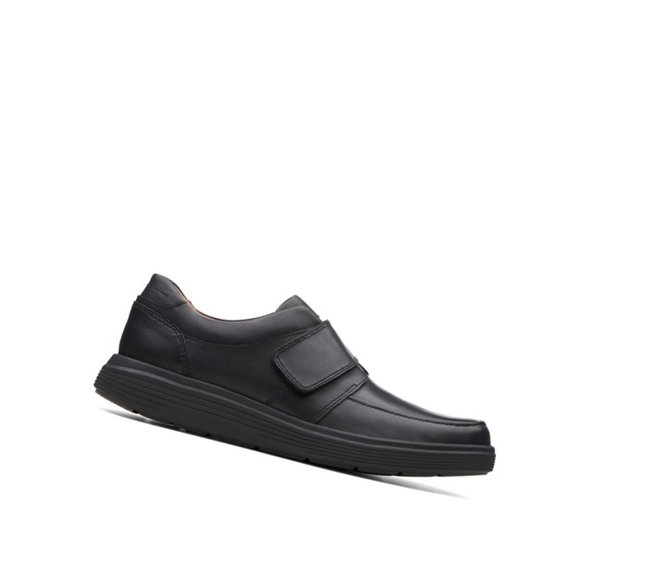 Chaussures Cuir Clarks Un Abode Brides Cuir Homme Noir | DPHI41569